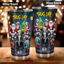 Load image into Gallery viewer, Personalized Christmas Tumbler with Nightmare Design for Mom
