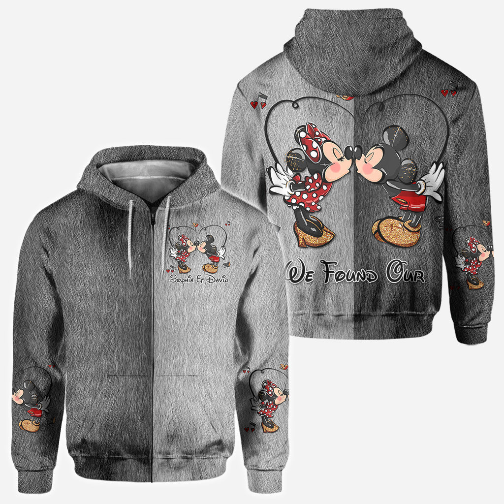 Personalized Mickey & Minnie Theme All-Over Shirts for Couples