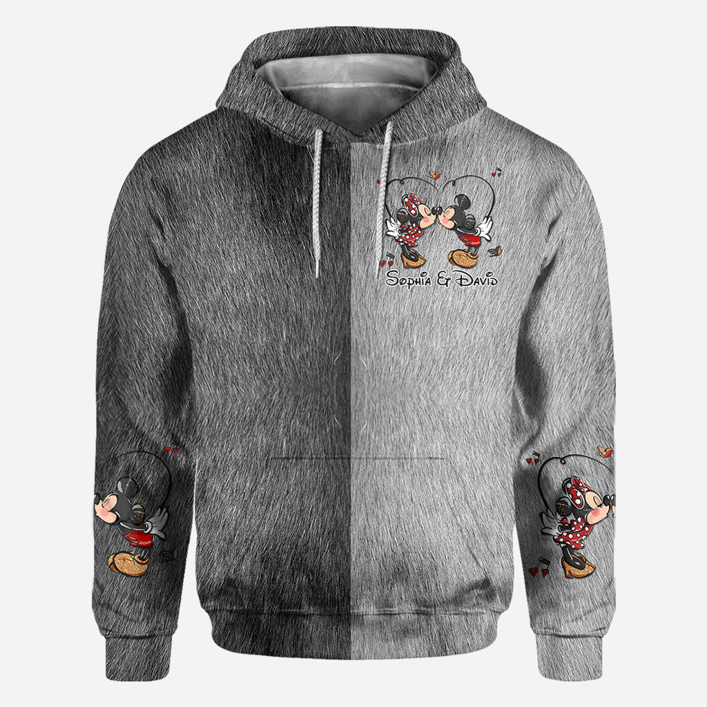 Personalized Mickey & Minnie Theme All-Over Shirts for Couples