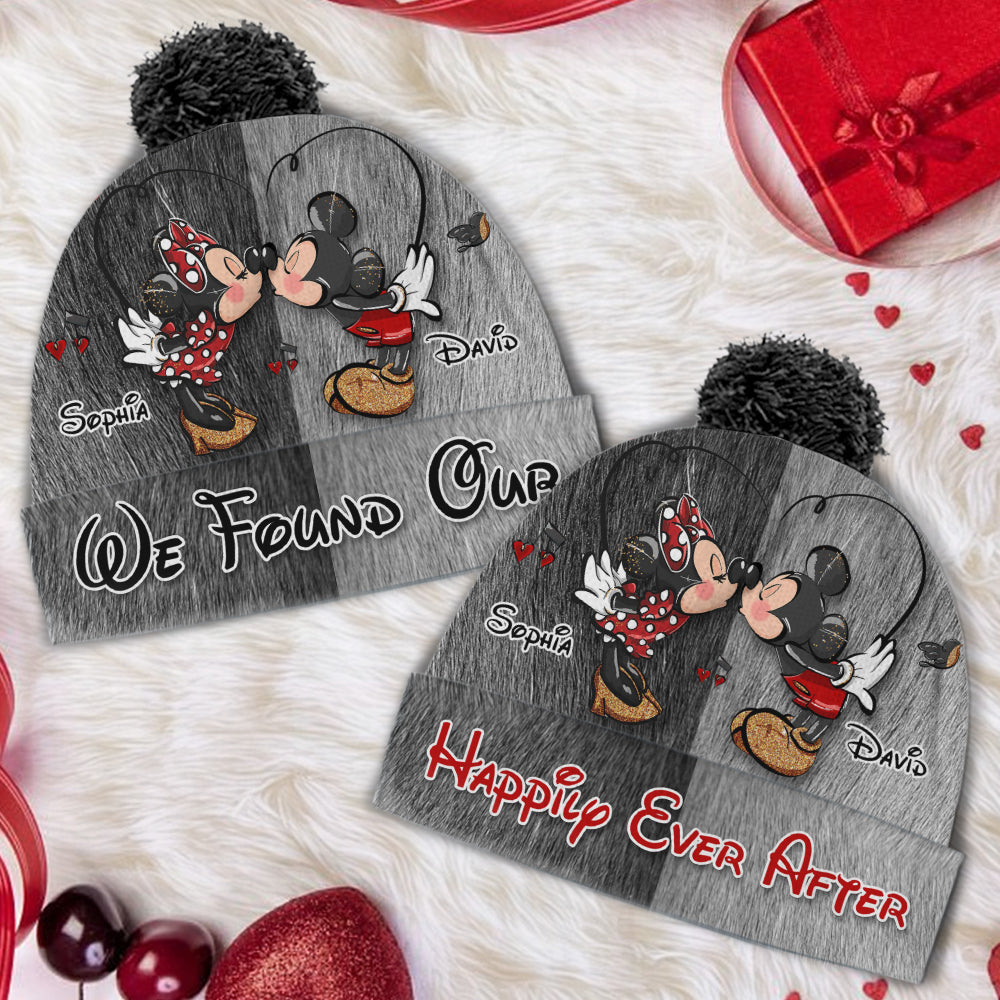 Personalized Mickey & Minnie Mouse Beanie Hat for Couples