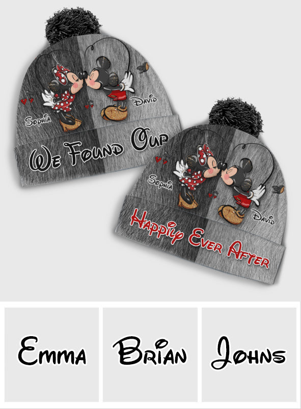 Personalized Mickey & Minnie Mouse Beanie Hat for Couples