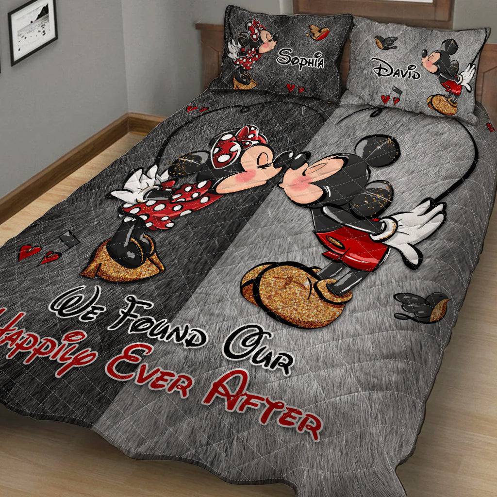 Personalized Mickey Mouse Quilt Set with Custom Names | Romantic Gift