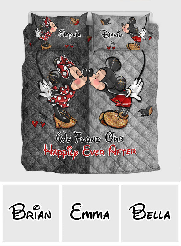 Personalized Mickey Mouse Quilt Set with Custom Names | Romantic Gift