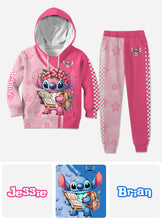 Load image into Gallery viewer, Personalized Kids Hoodie and Jogger Set with Stitch Design
