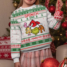 Load image into Gallery viewer, Personalized Grinch Era Ugly Sweater Custom Name Gift for Kids
