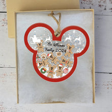 Load image into Gallery viewer, Personalized 3 Layered Shaker Ornament for Family Christmas Gift
