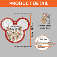 Load image into Gallery viewer, Personalized 3 Layered Shaker Ornament for Family Christmas Gift
