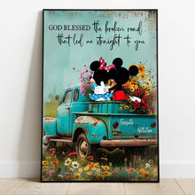 Load image into Gallery viewer, Personalized Canvas Print Blessed Road Custom Name Gift
