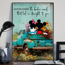 Load image into Gallery viewer, Personalized Canvas Print Blessed Road Custom Name Gift
