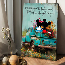 Load image into Gallery viewer, Personalized Canvas Print Blessed Road Custom Name Gift
