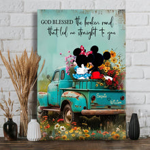 Load image into Gallery viewer, Personalized Canvas Print Blessed Road Custom Name Gift
