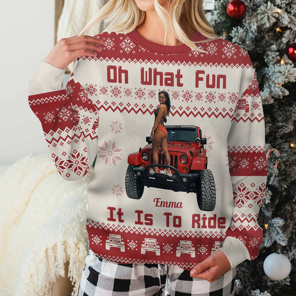 Personalized Ugly Christmas Sweater Fun Ride Gift for Family