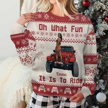 Load image into Gallery viewer, Personalized Ugly Christmas Sweater Fun Ride Gift for Family
