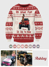 Load image into Gallery viewer, Personalized Ugly Christmas Sweater Fun Ride Gift for Family
