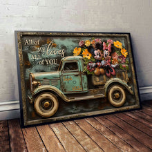 Load image into Gallery viewer, Personalized Mickey Mouse Canvas Print Custom Name Gift for Couples
