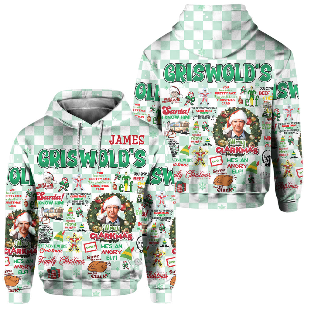 Personalized Christmas Movie Hoodie and Sweatpants Set for Family | Custom Gift