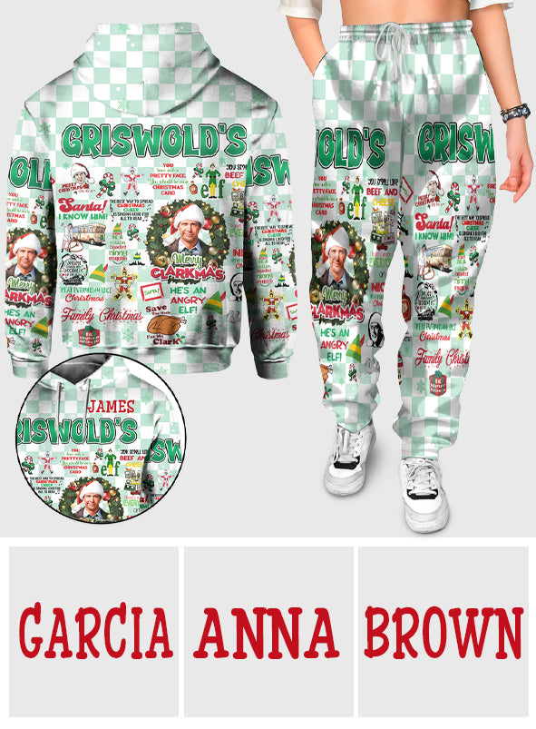 Personalized Christmas Movie Hoodie and Sweatpants Set for Family | Custom Gift