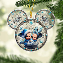 Load image into Gallery viewer, Personalized Mouse Ornament Custom Name Gift for Couples
