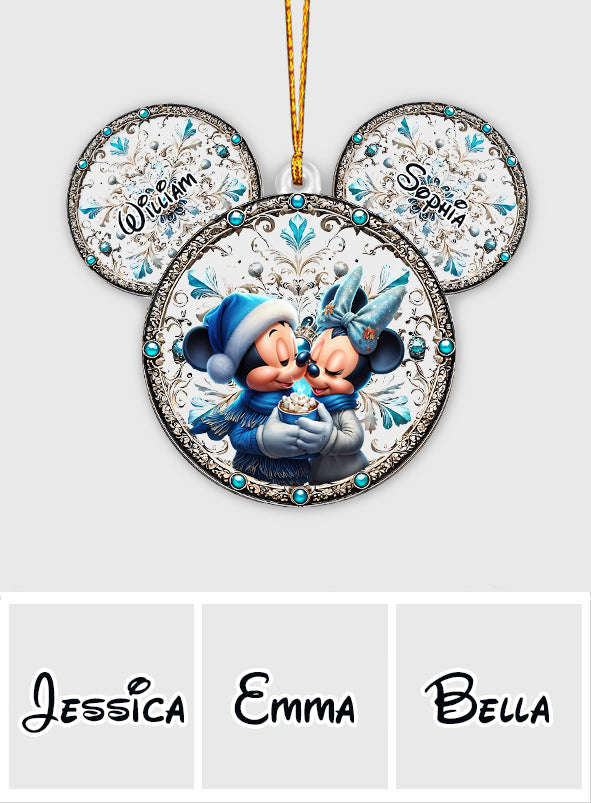 Personalized Mouse Ornament Custom Name Gift for Couples