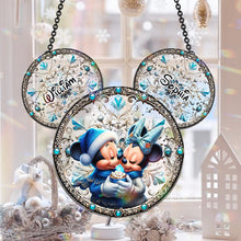 Load image into Gallery viewer, Personalized Mouse Couple Window Hanging Suncatcher Gift
