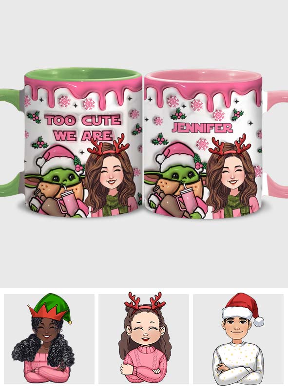 Personalized Cute Accent Mug Custom Name Gift for Mom