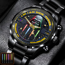 Load image into Gallery viewer, Personalized Star Wars Hand Watch Custom Names Gift for Dad
