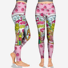 Load image into Gallery viewer, Personalized Pink Christmas Hoodie and Leggings Set Gift for Kids
