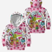 Load image into Gallery viewer, Personalized Pink Christmas Hoodie and Leggings Set Gift for Kids
