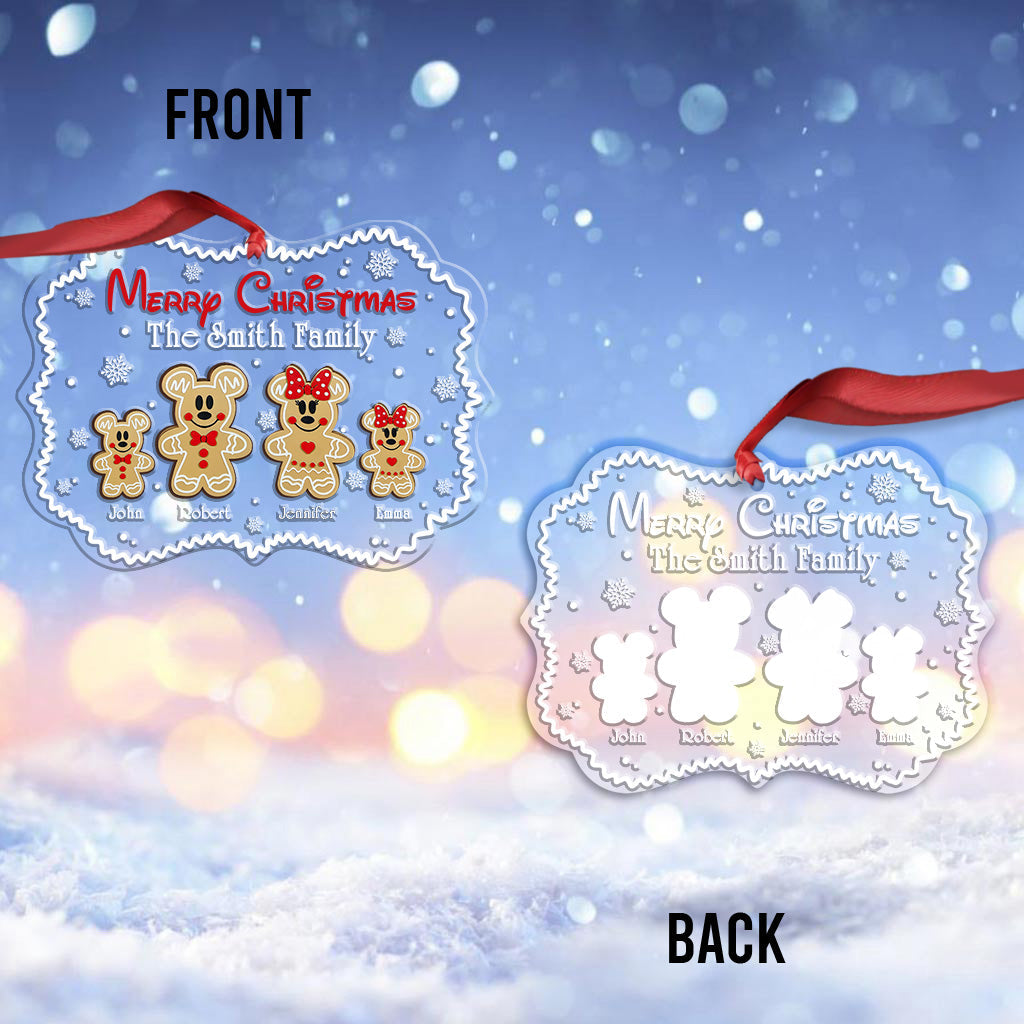 Personalized Christmas Ornament Custom Family Gift Acrylic 3mm