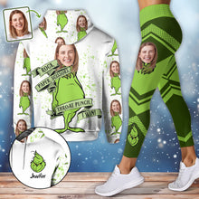 Load image into Gallery viewer, Personalized Grinch Hoodie &amp; Leggings Set Custom Name Gift for Christmas
