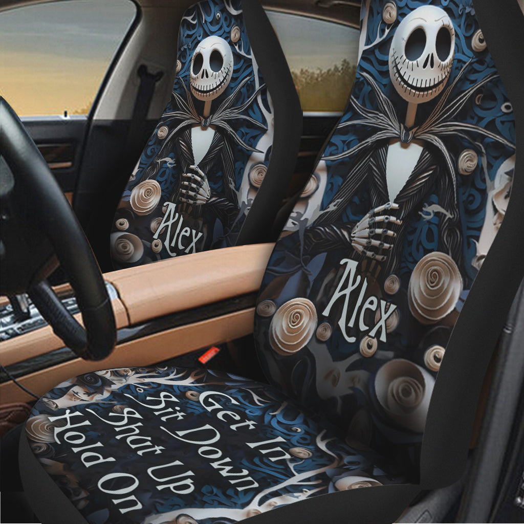 Personalized Nightmare Seat Covers Custom Name Gift for Halloween