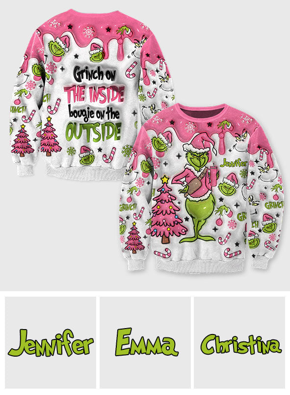 Personalized Grinch Ugly Christmas Sweater Gift for Mom