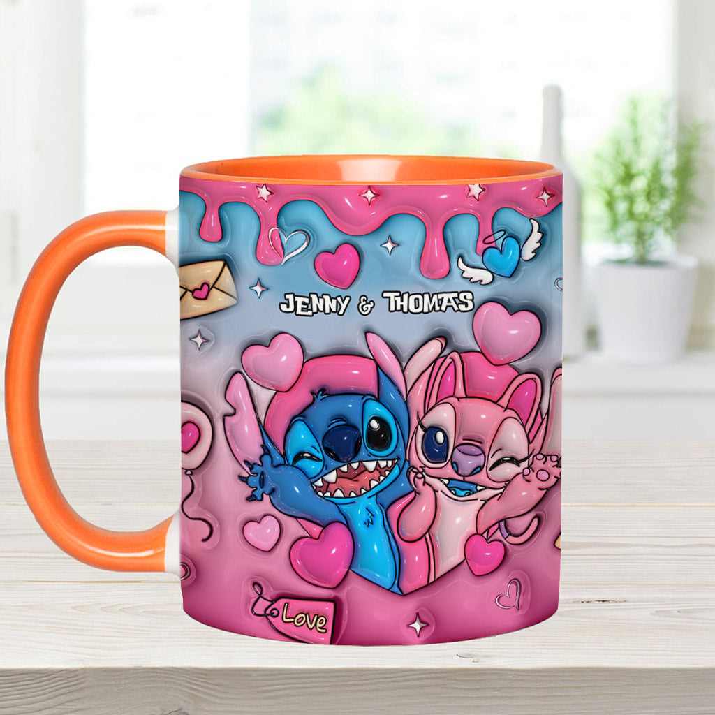 Personalized Ohana Accent Mug Custom Names Gift for Couples