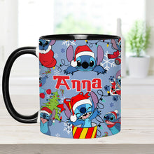 Load image into Gallery viewer, Personalized Ohana Accent Mug Custom Name Christmas Gift
