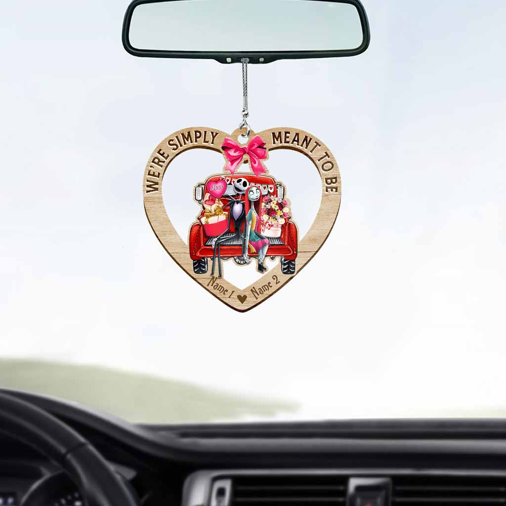 Personalized Couple Car Ornament Custom Name Gift for Christmas