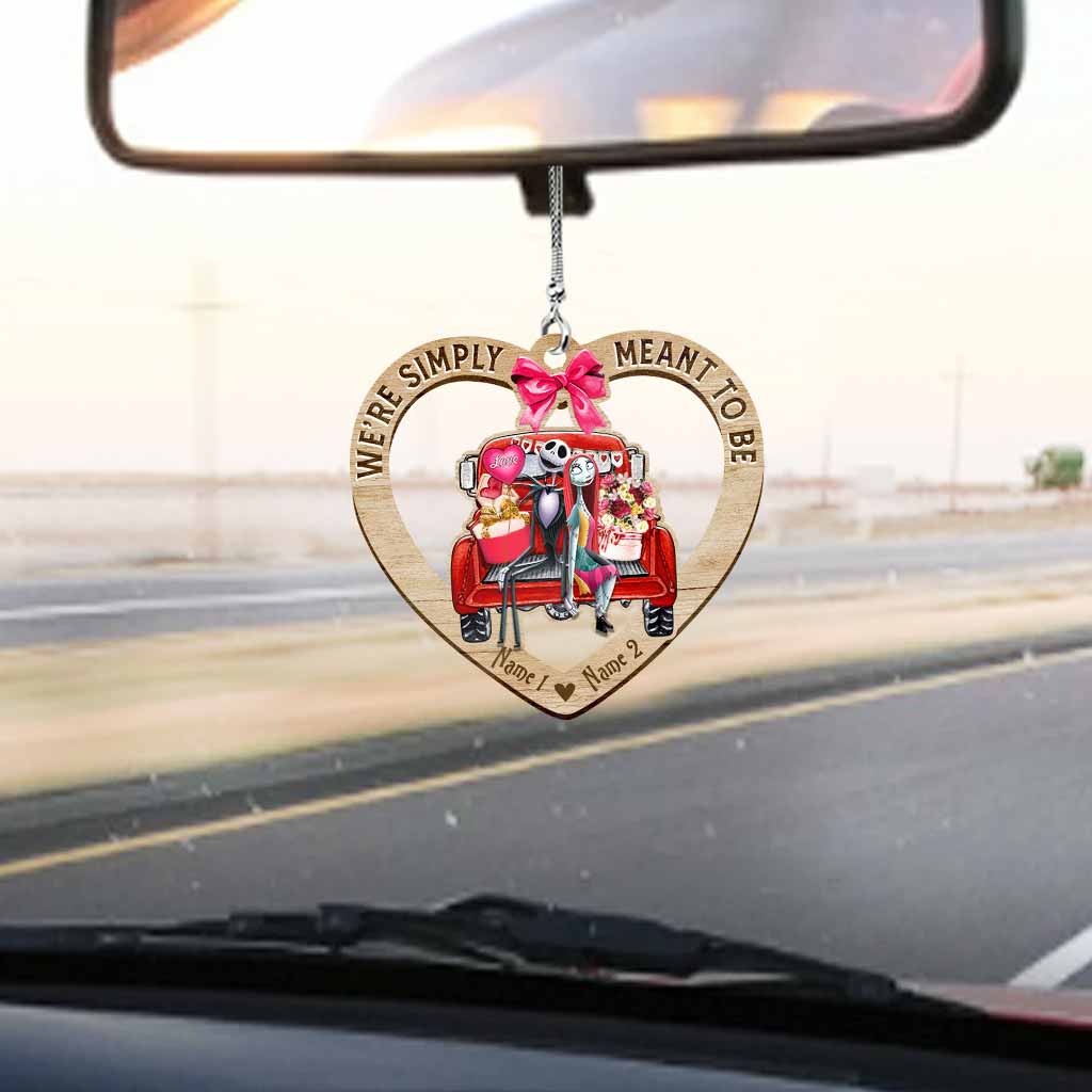 Personalized Couple Car Ornament Custom Name Gift for Christmas