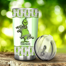Load image into Gallery viewer, Personalized Grinch Tumbler Custom Name Gift for Christmas

