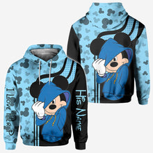 Load image into Gallery viewer, Personalized Mickey Mouse Hoodie Custom Name Gift for Couples
