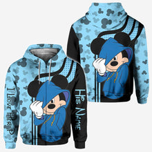 Load image into Gallery viewer, Personalized Mickey Mouse Hoodie Custom Name Gift for Couples
