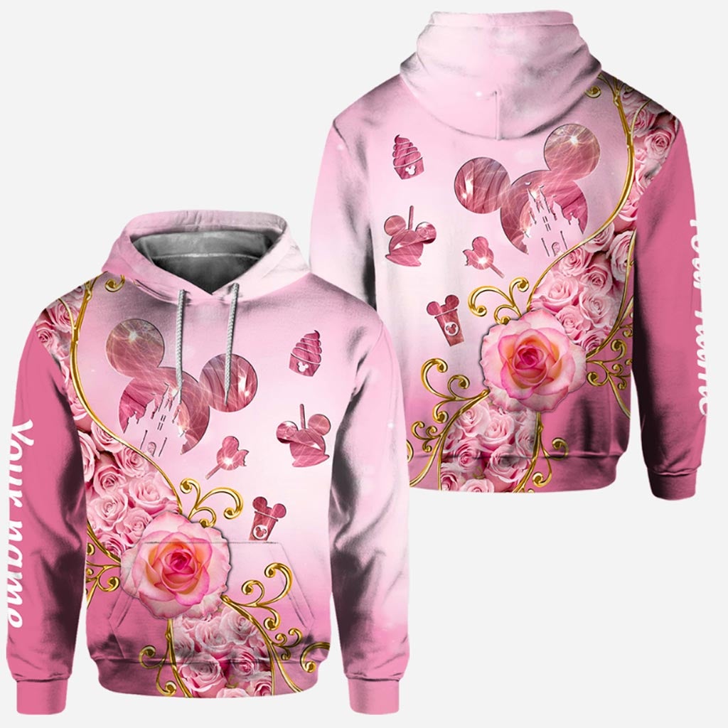 Personalized Pink Mouse Hoodie & Leggings Set Custom Name Gift