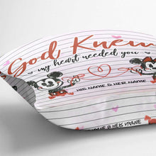 Load image into Gallery viewer, Personalized Couple Throw Pillow God Knew Design Custom Names Gift
