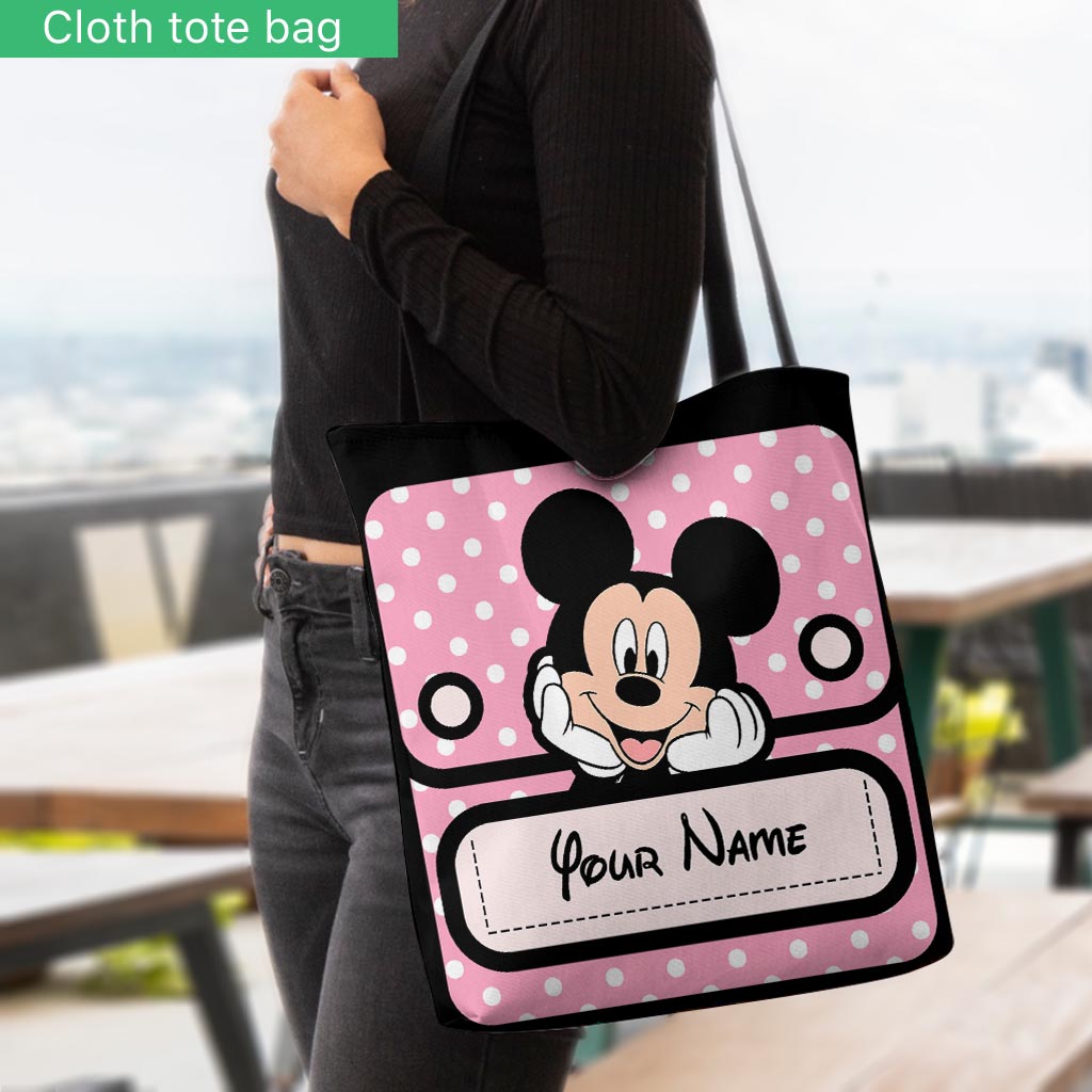 Personalized Mickey Mouse Tote Bag with Custom Name for Kids