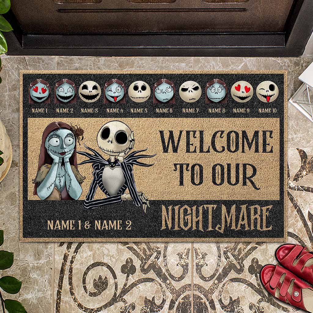 Personalized Coir Doormat Welcome to Our Nightmare Halloween Gift