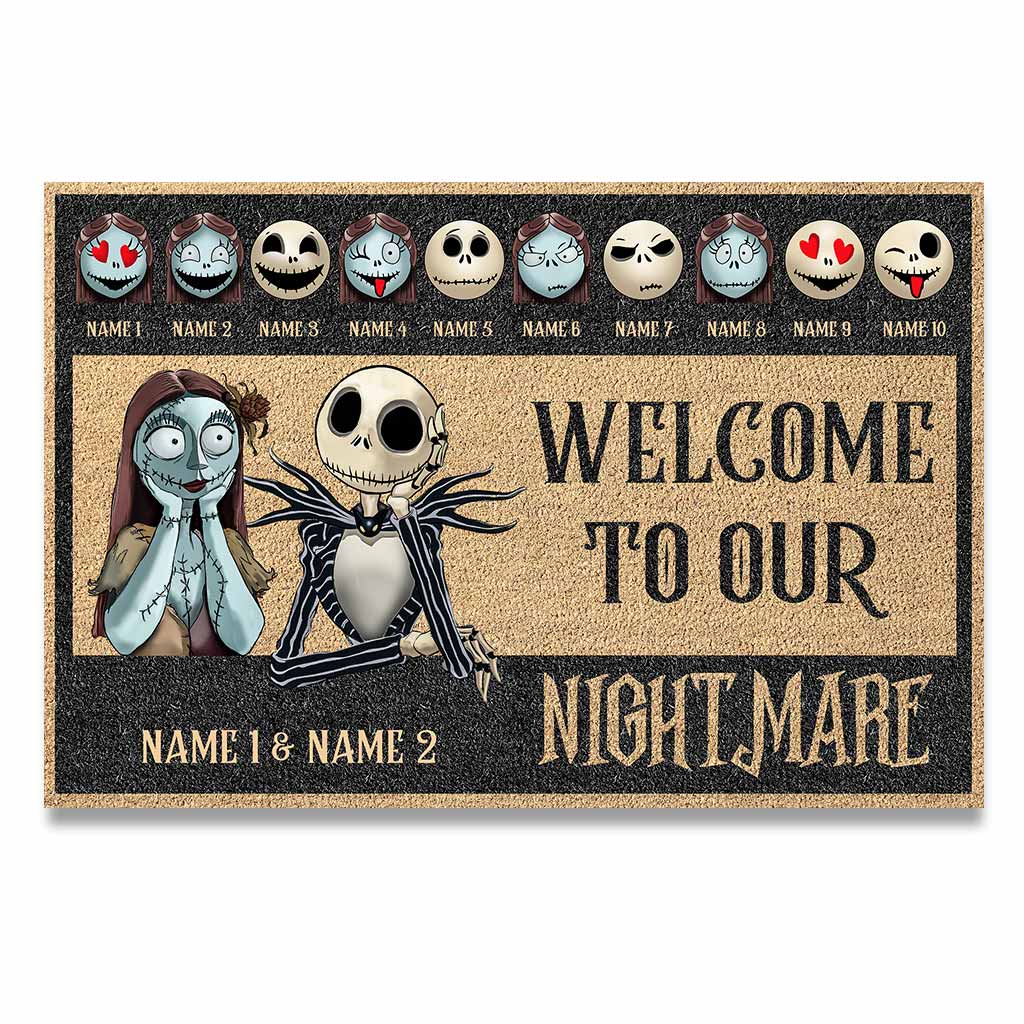 Personalized Coir Doormat Welcome to Our Nightmare Halloween Gift