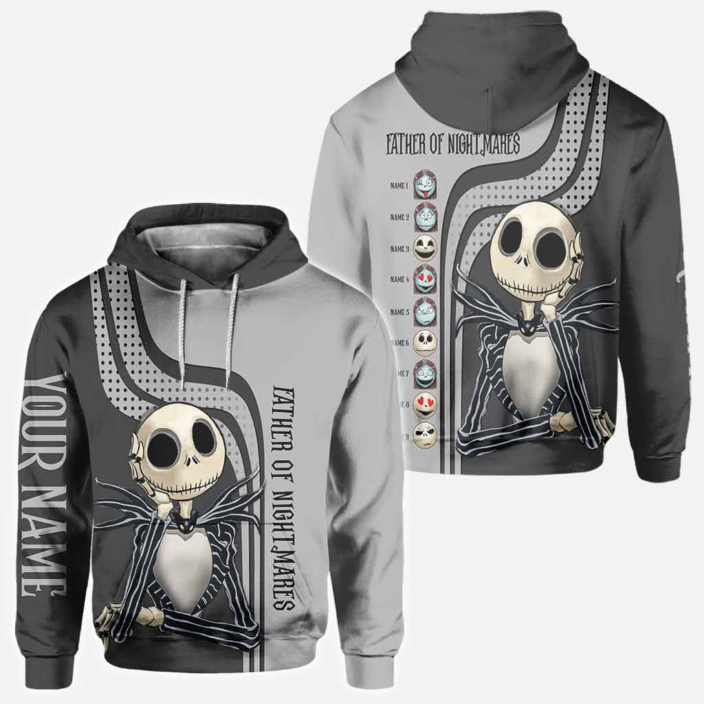 Personalized Father of Nightmares Hoodie Custom Name Gift for Dad