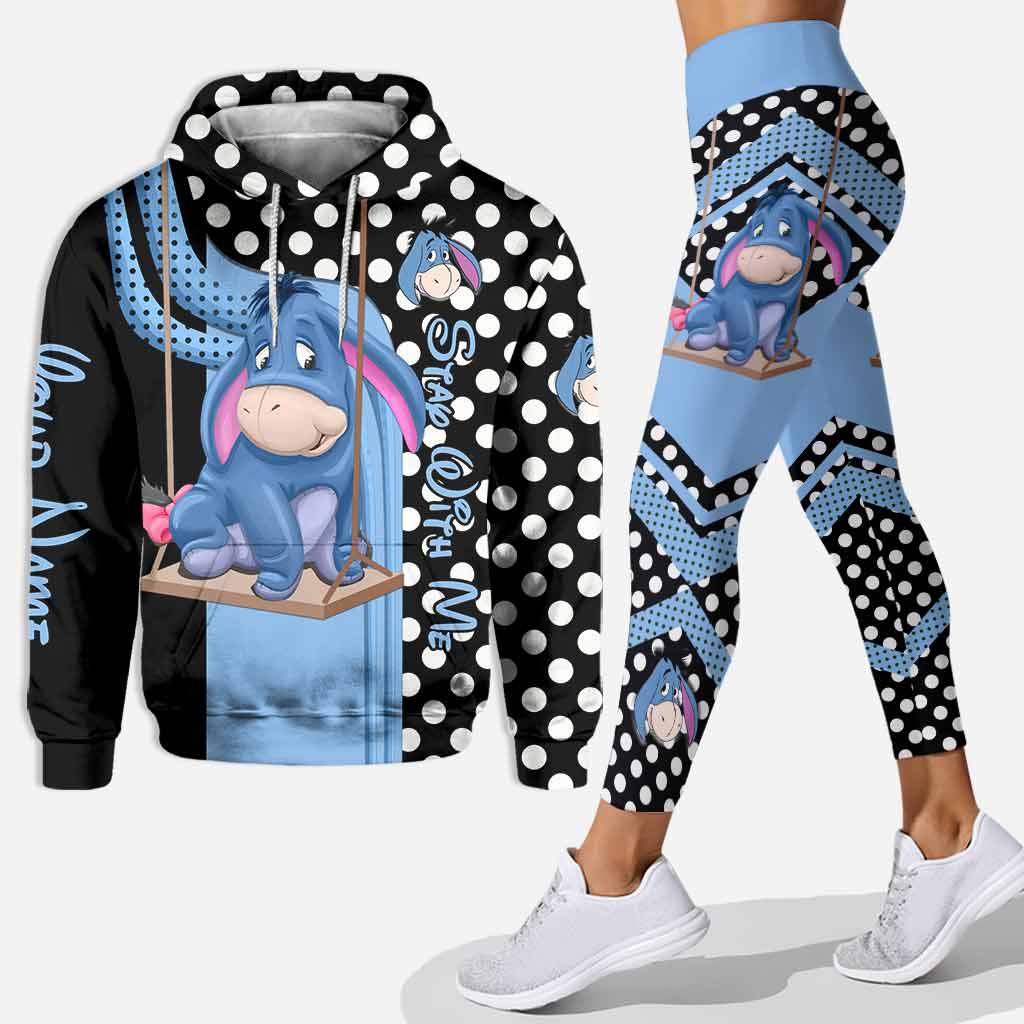 Personalized Eeyore Mouse Hoodie and Leggings Set for Kids
