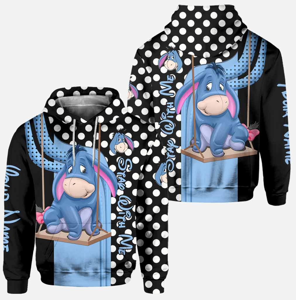 Personalized Eeyore Mouse Hoodie and Leggings Set for Kids