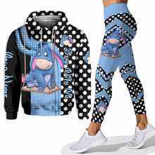 Load image into Gallery viewer, Personalized Eeyore Mouse Hoodie and Leggings Set for Kids
