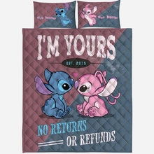 Load image into Gallery viewer, Personalized Cartoon Quilt Set with Custom Names | Unique Couple Gift
