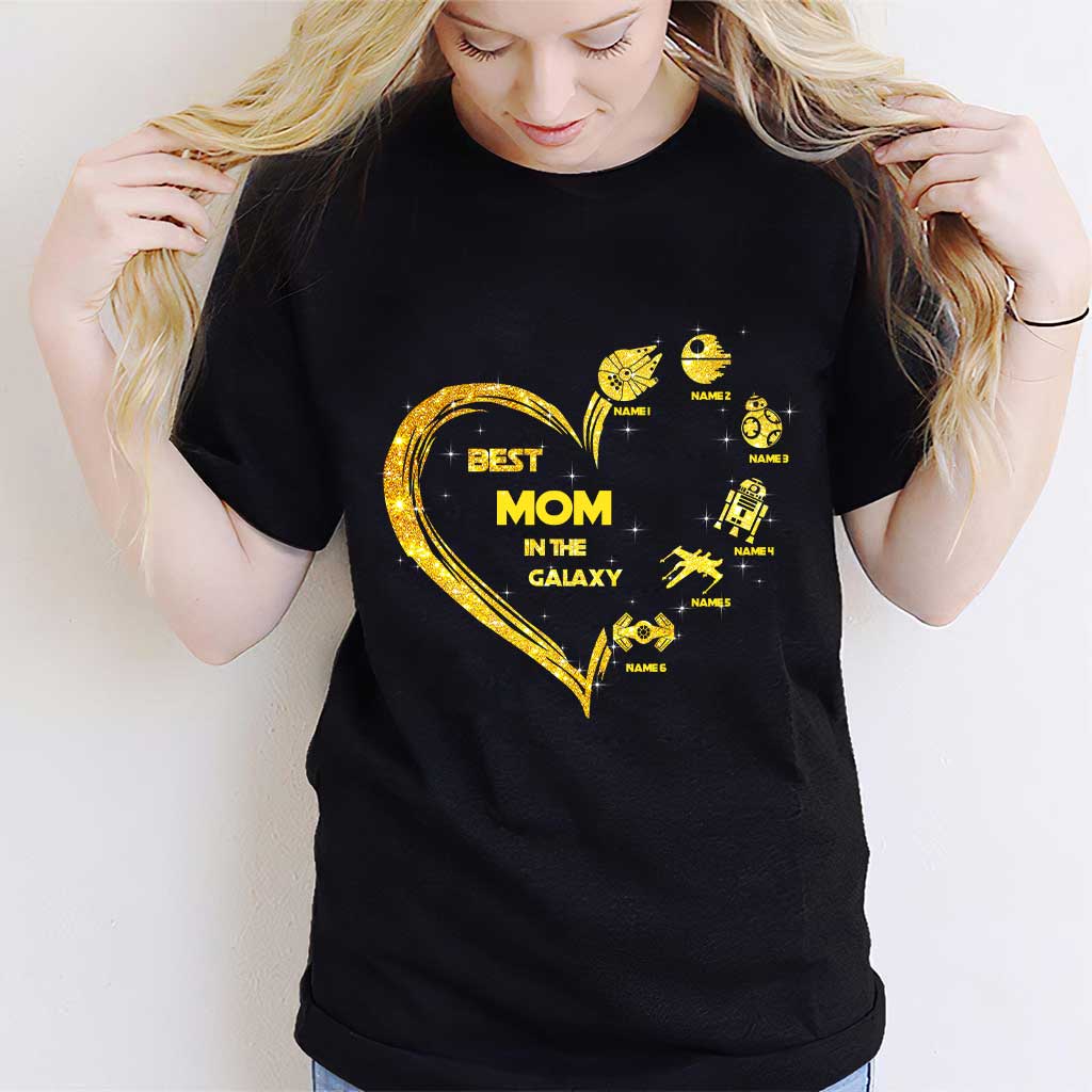 Personalized Best Mom in the Galaxy T-shirt & Hoodie Gift